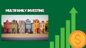 Investor looking up at a multifamily apartment building, financial freedom through multifamily investing